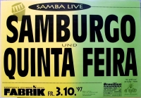 SAMBA LIVE - 1997 - Plakat - Samburgo - Quinta Feira - Poster - Hamburg