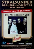 FANTASTISCHEN VIER - 1999 - In Concert - 4:99 Live Tour - Poster - Stralsund