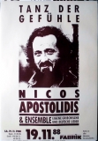 APOSTOLIDIS, NICOS - 1988 - Plakat - Tanz der Gefhle Tour - Poster - Hamburg