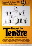 KONZERT DER TENRE - 1995 - Plakat - Klassik - Belcanto - Poster - Rostock