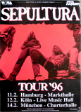 SEPULTURA - 1996 - Live In Concert - Roots Tour - Poster