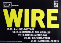 WIRE - 1986 - Plakat - Punk - In Concert - Snakedrill Tour - Poster
