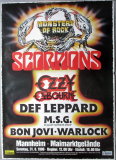 MONSTERS OF ROCK - 1986 - Scorpions - Ozzy Osbourne - Bon Jovi - Poster A