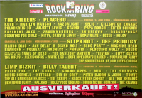 ROCK AM RING - 2009 - Limp Bizkit - Killers - Placebo - Prodigy - Slipknot - Poster