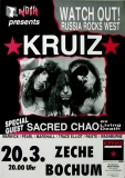 KRUIZ - 1988 - Plakat - In Concert - Sacred Chao Tour - Poster - Bochum