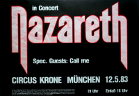 NAZARETH - 1983 - Plakat - In Concert - Sound Elixir Tour - Poster - Mnchen