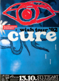CURE, THE - 1992 - Plakat - In Concert - Wish Tour - Poster - Stuttgart