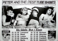 PETER AND THE TEST TUBE BABIES - 1985 - The Loud Blaring... Tour - Poster