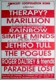 KONZERT KALENDER - 1995 - Rainbow - Simple Minds - Marillion - Beck - Poster