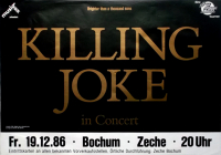 KILLING JOKE - 1986 - Concert - Brighter Than A Thousand.. Tour - Poster - Bochum