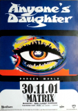 ANYONES DAUGHTER - 2001 - In Concert - Danger World Tour - Poster - Bochum