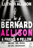 ALLISON, BERNARD - 1998 - Plakat - In Concert - In Memory Tour - Poster - Kln