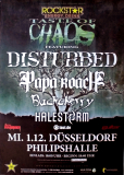 TASTE OF CHAOS - 2010 - Disturbed - Papa Roach - Bucherrry - Poster - Düsseldorf