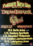 PROGRESSIVE NATION - 2009 - Dream Theater - Opeth - European Tour - Poster