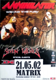 ANNIHILATOR - 2002 - Plakat - Concert - Waking The Fury Tour - Poster - Bochum