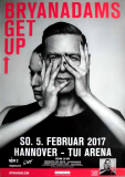 ADAMS, BRYAN - 2017 - Plakat - In Concert - Get Up Tour - Poster - Hannover - B