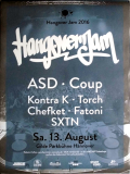 HANGOVER JAM - 2016 - ASD - Coup - Kontra K - Fatoni - Poster - Hannover
