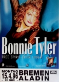 TYLER, BONNIE - 1996 - Live In Concert - Free Spirit Tour - Poster - Bremen