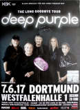 DEEP PURPLE - 2017 - Poster - Long Goodbye - Dortmund - Signed / Autogramm B