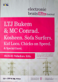 ELECTRONIC BEATS - 2002 - Kosheen - LTJ Bukem - Chicks on Speed - Poster - Köln