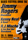 BLUES FESTIVAL - 1996 - Plakat - Jimmy Rogers - Kenny Neal - Poster - Unna