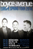 BOYCE AVENUE - 2013 - Plakat - In Concert - Europe Spring Tour - Poster