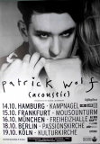 WOLF, PATRICK - 2012 - Plakat - In Concert - Acoustic Tour - Poster