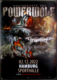 POWERWOLF - 2022 - Concert - Dragonforce - Wolfsnchte Tour - Poster - Hamburg