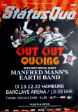 STATUS QUO - 2022 - Manfred Mann - In Concert Tour - Poster - Hamburg