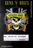 RECKLESS ROSES - 2016 - Tribute to Guns N Roses - Concert - Poster - Dsseldorf