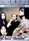 HEROES DEL SILENCIO - 1996 - Plakat - In Concert - Avalancha Tour - Berlin - B