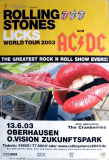 ROLLING STONES - 2003-06-13 -  AC/DC - Licks Tour - Poster - Oberhausen A