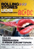 ROLLING STONES - 2003-06-13 -  AC/DC - Licks Tour - Poster - Oberhausen B