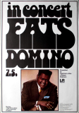 DOMINO, FATS - 1973 - Günther Kieser - Live in Concert Tour - Poster - Frankfurt