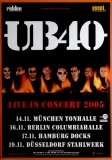 UB 40 - 2005 - Tourplakat - Live in Concert - Tourposter