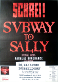 SUBWAY TO SALLY - 2000 - Live In Concert  - Schrei Tour - Poster - Düsseldorf