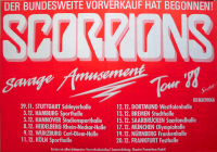 SCORPIONS - 1988 - Plakat - In Concert - Savage Amusement Tour - Poster