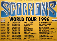 SCORPIONS - 1996 - Plakat - Live In Concert - World Tour - Poster
