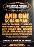 BLACKFIELD FESTIVAL - 2011 - And One - Eisbrecher - Mono Inc. - Poster