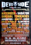 DEVIL SIDE FESTIVAL - 2012 - Hatebreed - Clawfinger - Biohazard - Poster***