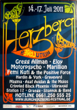 HERZBERG FESTIVAL - 2011 - Marillion - Eloy - Greg Allman - Motorpsycho - Poster