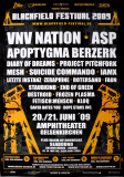 BLACKFIELD - 2009 - VNV Nation - Project Pitchfork - Mesh - IAMX - Poster