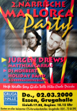 MALLORCA PARTY - 2000 - Jrgen Drews - Matthias Carras - Poster - Essen