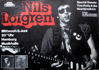 LOFGREN, NILS - 1977 - TOM PETTY (first German Tour) - Poster - Hamburg