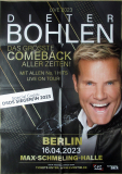 BOHLEN, DIETER - 2023 - Live In Concert Tour - Poster - Berlin - SIGNED!!***