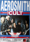AEROSMITH - 1989 - The Cult - Live In Concert - Pump Tour - Poster***