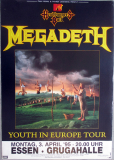 MEGADETH - 1995 - Live In Concert - Youth In Europe Tour - Poster - Essen