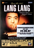 LANG LANG - 2007 - Live In Concert - Open Air Tour - Poster - Kln
