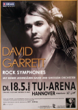 GARRETT, DAVID - 2011 - In Concert - Rock Symphonies Tour - Poster - Hannover A