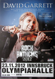 GARRETT, DAVID - 2012 - In Concert - Rock Anthems Tour - Poster - Innsbruck